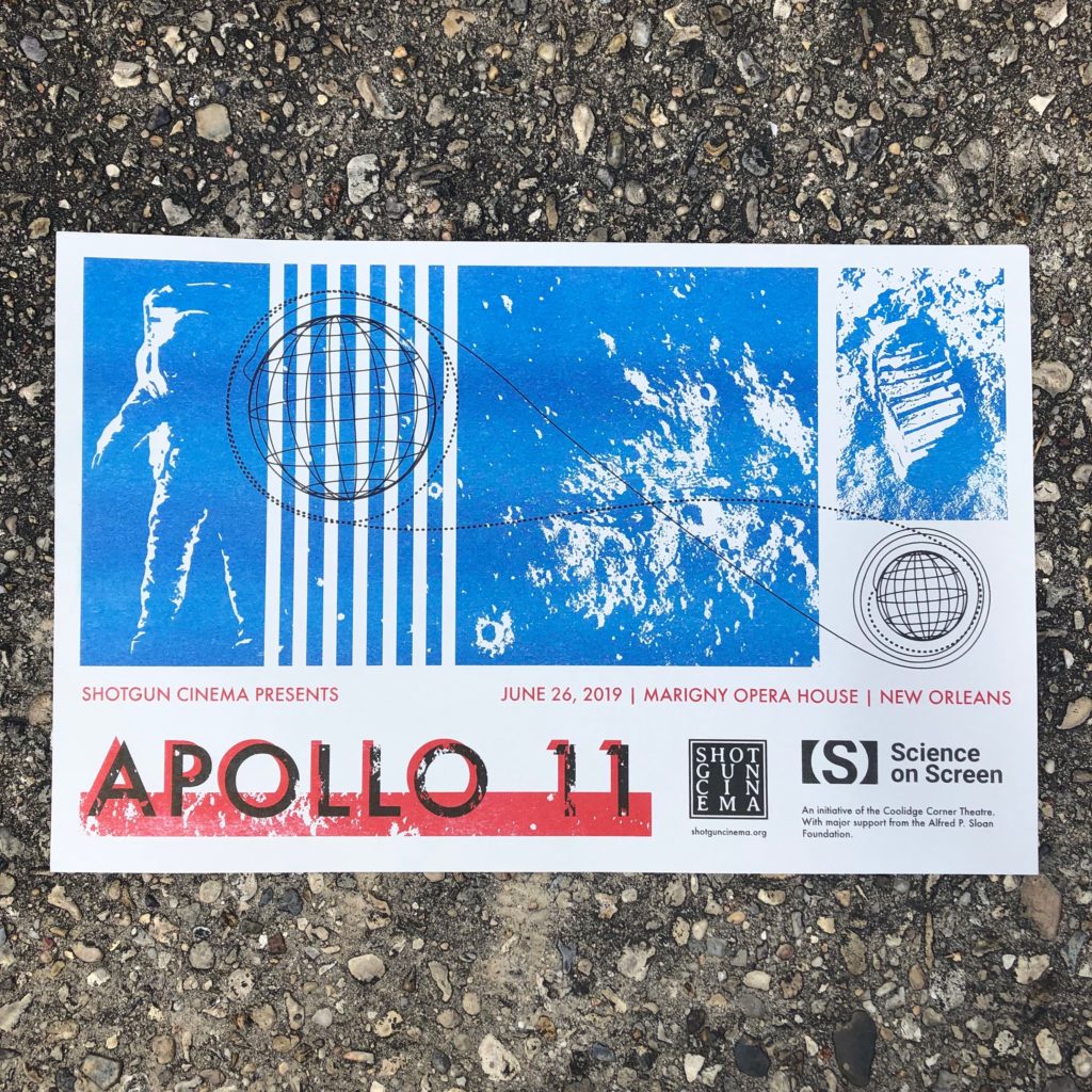Apollo 11 documentary screening at Marigny Opera House designed by Melissa Guion